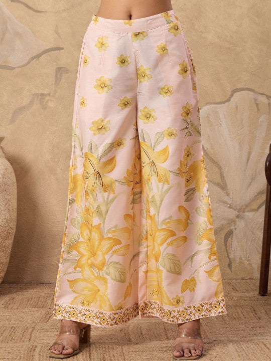 Women Floral Printed Kurta with Palazzos & Dupatta